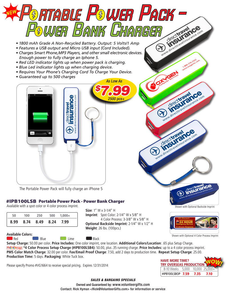 Portable Power Pack – Power Bank Charger